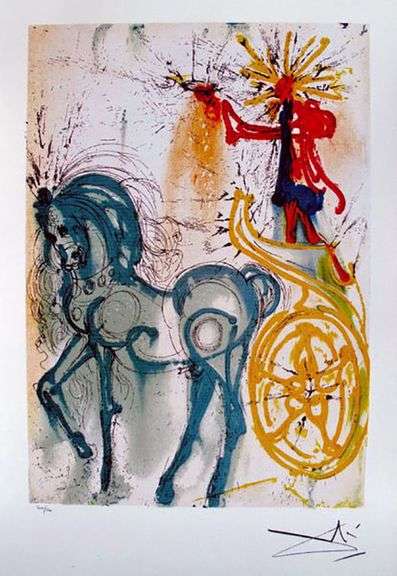Pencil Numbered Salvador Dali, Le Cheval de Triomphe