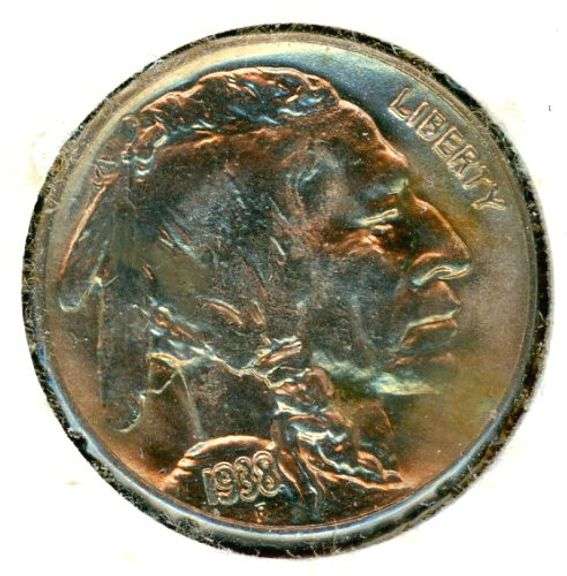 Gem BU Jefferson Nickel from 1938-D