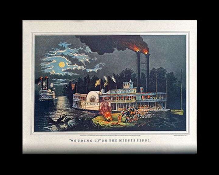 Collectible Vintage Artwork Depicting America in the Mid-Nineteenth Century