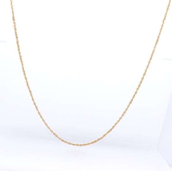 18kt Yellow Gold Tiny Rope Chain Necklace