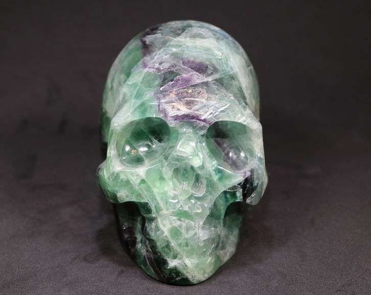 Heavy 8,940ct Purple and Green Fluorite Skull