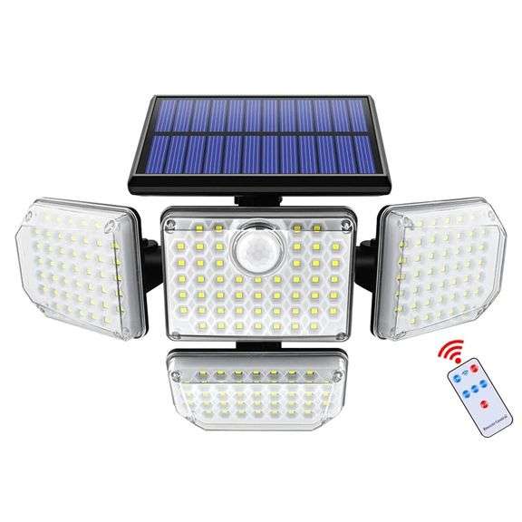 182-LED Solar Wall Lamp: Bright Outdoor Lighting