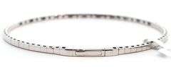New 0.42ctw Baguette and Round Diamond Flex Bangle Bracelet in 18K