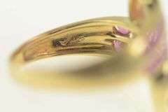 14K Yellow Gold 2.00 Ctw Natural Ruby Tiered Channel Bypass Ring