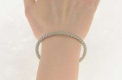 18K White Gold Roberto Coin Woven Silk Designer Bracelet