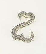 14K White Gold Diamond Heart Infinity Love Symbol Pendant