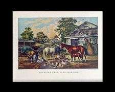 Collectible Vintage Artwork Depicting America in the Mid-Nineteenth Century