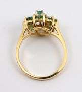 Classic Emerald Cluster in 14K YG