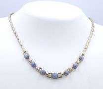 Vintage 925 Sterling Silver Lapis Necklace