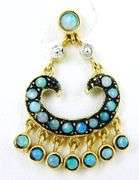 Amazing Vintage 14K Dangly Opal Earrings