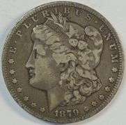 Ultra Rare 1879-CC Morgan Silver Dollar in VF/XF. Sharp