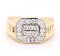 Gent's Yellow Gold approximate 0.70ctw Diamond Ring
