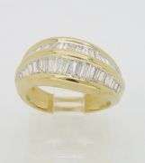 18k Yellow Gold Diamond Wave Ring
