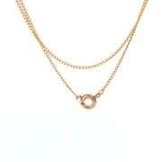 18K Yellow Gold 1.1mm Cable Chain Vintage Simple Link Necklace