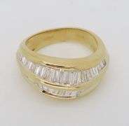 18k Yellow Gold Diamond Wave Ring