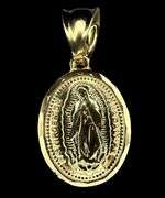Amazing Virgin Guadelupe Mother Mary Fine Detailed 14 Kt Gold Plated Pendant