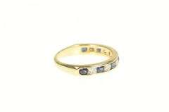 14K Yellow Gold 1.60 Ctw Sapphire Diamond Wedding Band Ring
