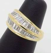18k Yellow Gold Diamond Wave Ring