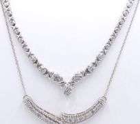 Group Lot of 2 Vintage 925 Sterling Silver Necklaces