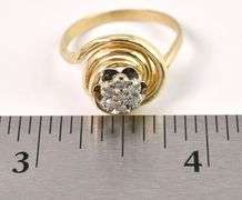 Sensational Cluster Diamond Ring in 14K Yellow Gold