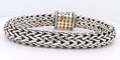 Trendy John Hardy 10mm 2 Tone Bracelet