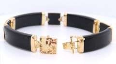 Favorite Yellow Gold Black Onyx Good Fortune Bracelet
