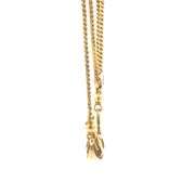 18K Yellow Gold Venice Italy Gondola Canal Ruby Emerald Necklace