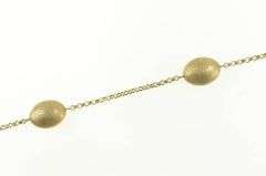 Sterling Silver Charles Garnier Oval Puffy Textured Chain Necklace