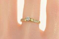 14K Yellow Gold 0.51 Ctw Diamond Classic Engagement Ring