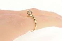 14K Yellow Gold 0.21 Ct VVS Diamond Solitaire Engagement Ring