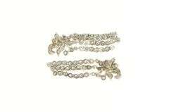 Platinum 1.25 Ctw 1950's Diamond Fringe Tassel Dangle Earrings