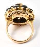Neat Black Star Sapphire Pyramid Ring