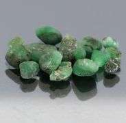 Collectable 10.13ct uncut Emerald set