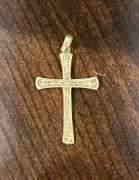 Engraved Cross Pendant