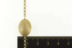 Sterling Silver Charles Garnier Oval Puffy Textured Chain Necklace