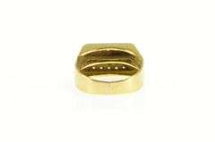 14K Yellow Gold 0.37 Ctw 1950's Diamond Tiered Geometric Ring