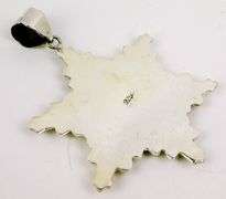 Big Sterling Silver Snowflake Pendant