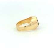 10K Yellow Gold Retro Black Onyx R Monogram Signet Ring