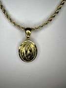 Amazing Virgin Guadelupe Mother Mary Fine Detailed 14 Kt Gold Plated Pendant