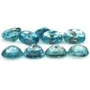 Vibrant blue! 8.65ct 9pc Cambodian Zircon set