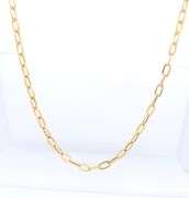 Paper Clip Chain Necklace in 18kt Yellow Gold