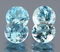 Matched! 4 piece 14.30ct full fire sky blue Topaz set