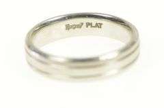 Platinum 5.0mm Grooved Simple Wedding Band Ring