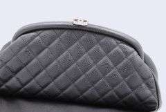 Chanel Timeless Quilted Caviar Clutch Bag