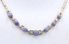 Vintage 925 Sterling Silver Lapis Necklace
