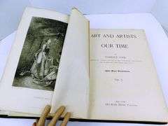 1888 Art & Artists of Our Time Antique Leather Book