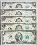 (5) Superb Crisp 2013 $2 Star Notes New York-Consecutive!