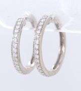 Gorgeous White Gold Diamond Hoop Earrings