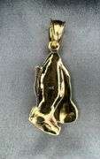 Beautiful 14 Kt Gold Plated Serenety Prayer Hands Pendant