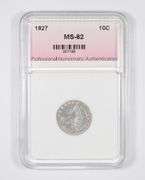 MS62 1827 Capped Bust Dime - Graded PNA